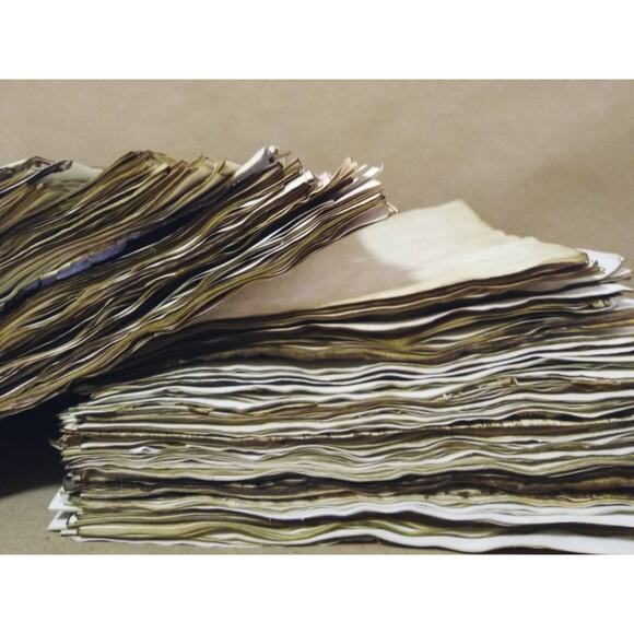 100 Coffee Dyed 8.5"x14" Papers, Hand Dyed Papers, Junk Journal Supply - Picture 3 of 3